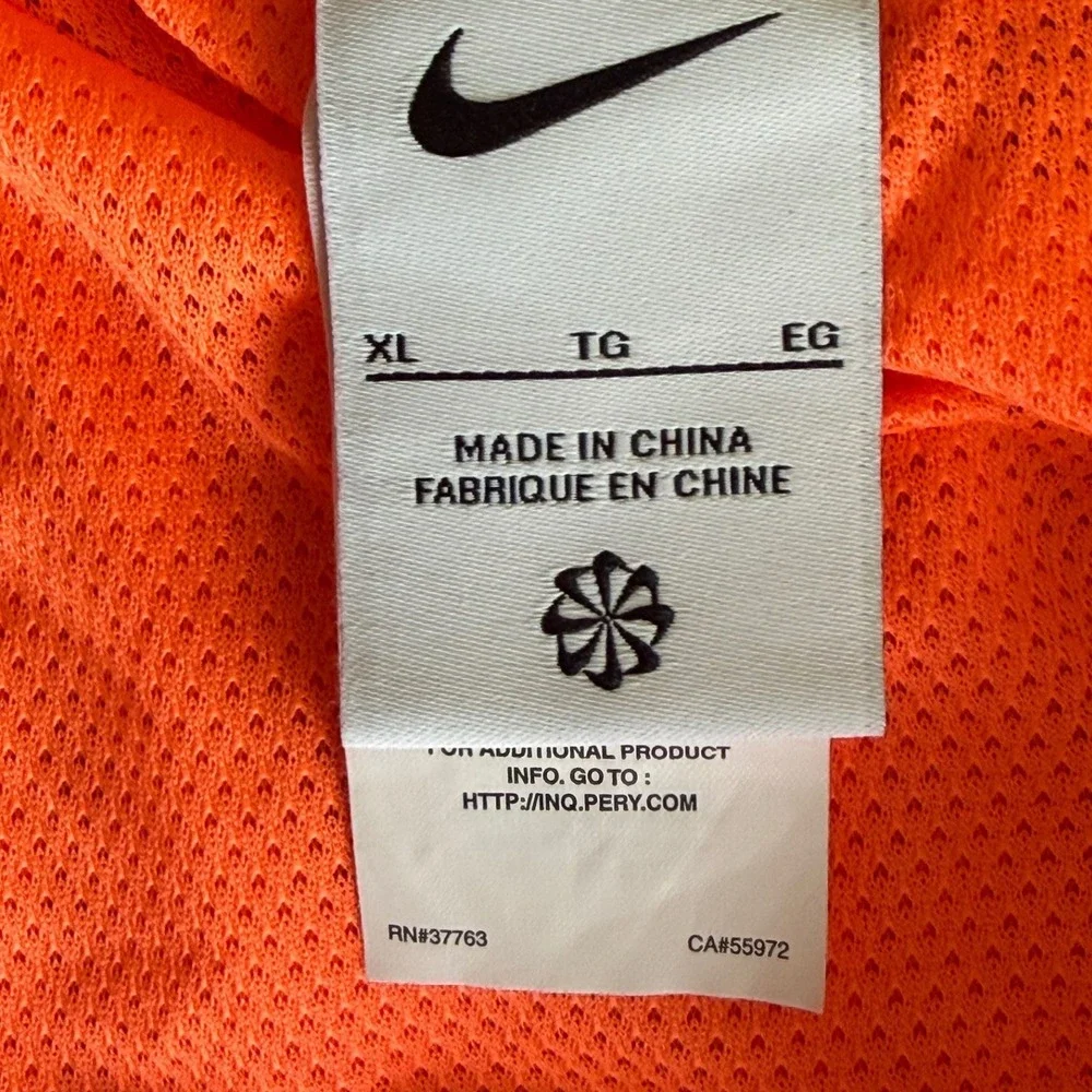 Nike Volley Swim Shorts Mens XL Orange Gray‎ Split Packable Trunks NESSC510 NWOT
